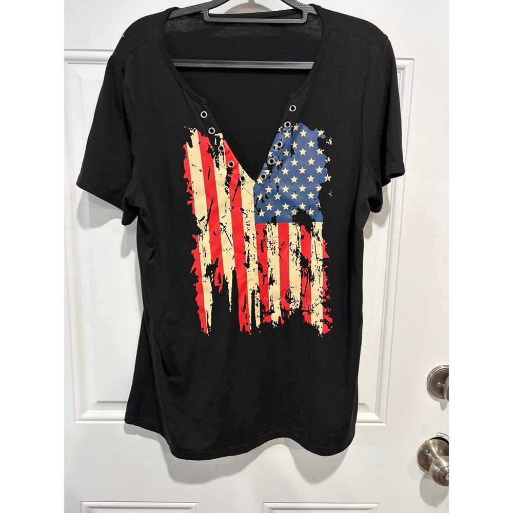 Women’s American Flag T-shirt Large